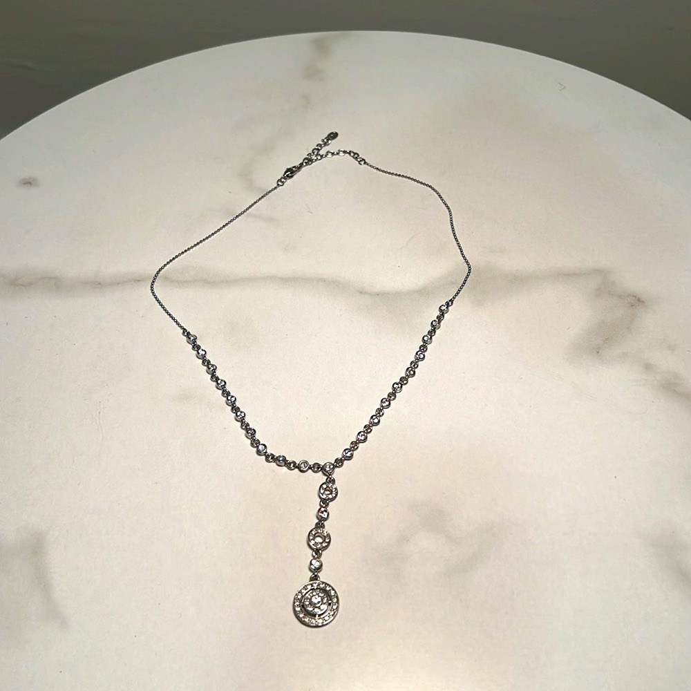 Sterling silver studded necklace